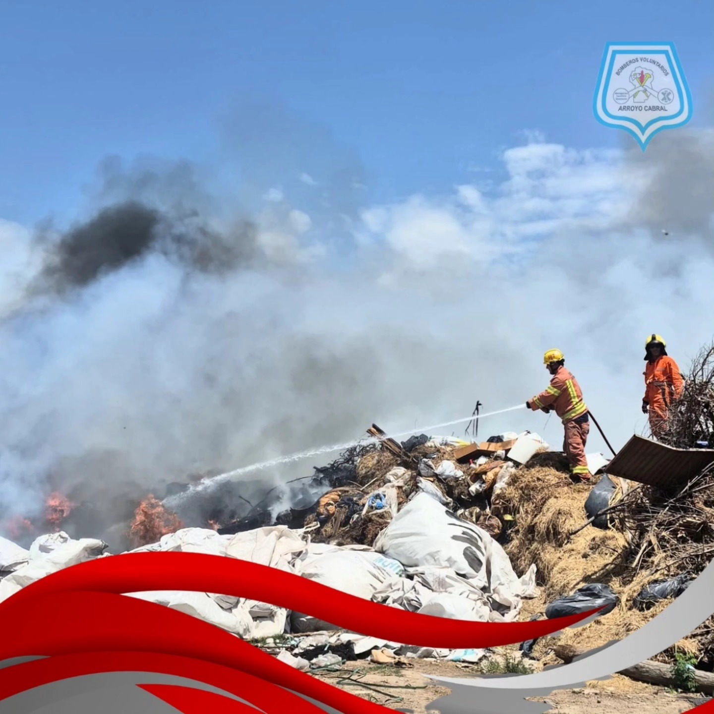 BOMBEROS DE LA REGIÓN COLABORARON EN UN INCENDIO DEL BASURAL DE LA ...